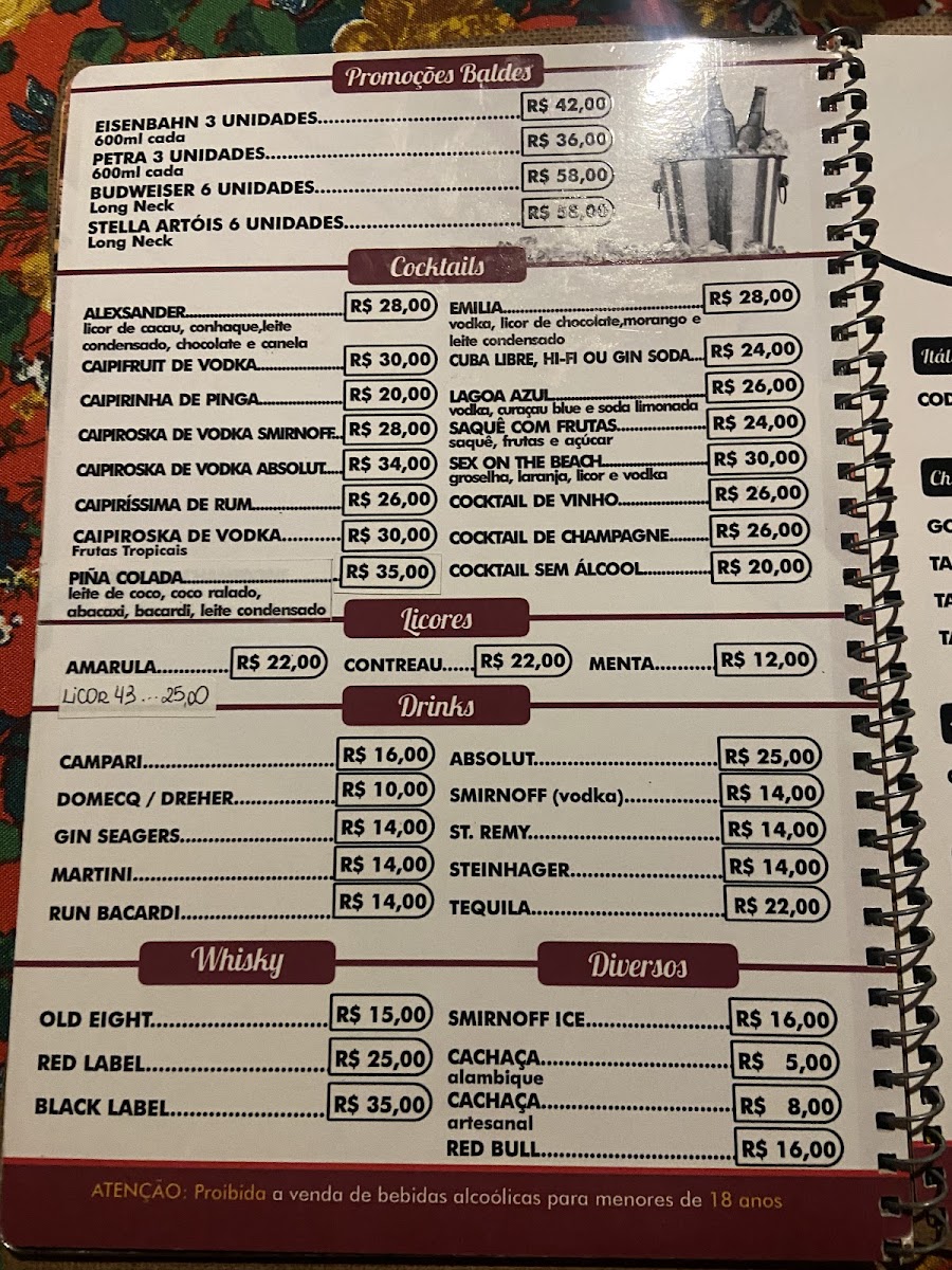 Menu La Bella Pizzaria, Chopperia E Restaurante-10